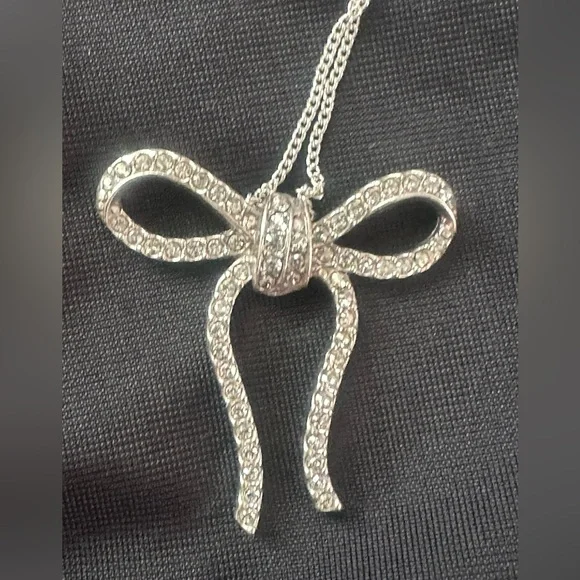 Brighton Illumina Silver Tome Bow Necklace - Picture 3 of 5